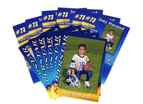 youth sports trading cards